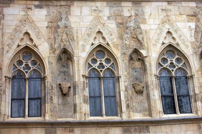 Gothic windows in Prague