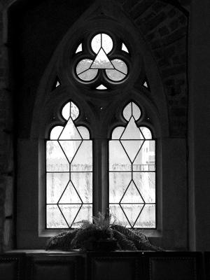 Gothic window 2 BW Prague