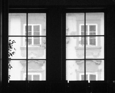 Windows Through 2 BW Prague