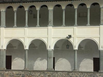 Cloister detail in Oropa