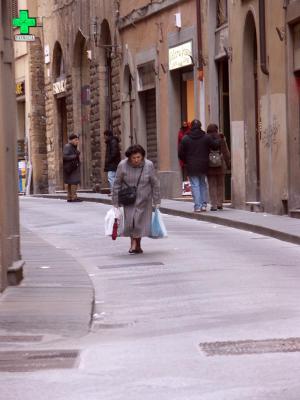 Heavy shopping in Florence