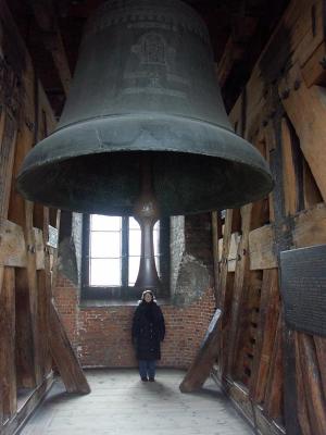 Sarah in the bell chamber