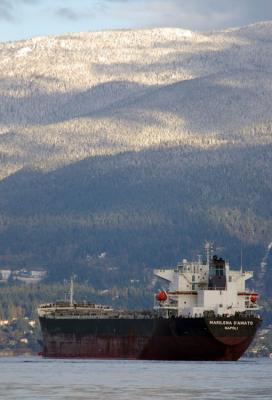 Tanker by North Shore snow