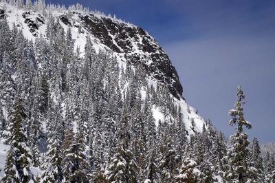 rocky cragg on backside of hill