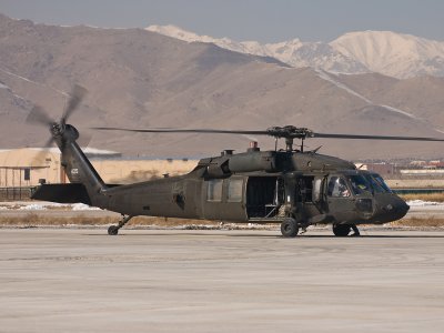 UH-60 Blackhawk on the apron