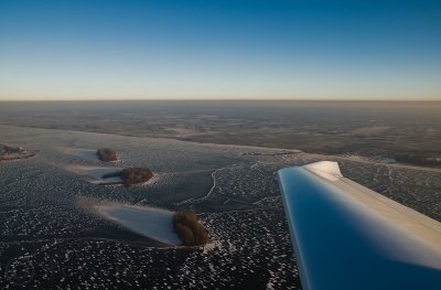 The icy Veluwe-lake