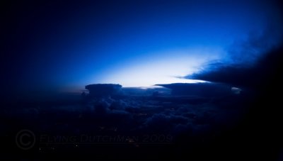 Night thunderstorms over Holland