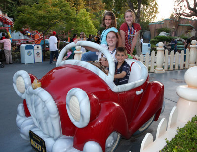 kids in Mickey's car
