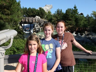 the girls in front of Grizzly rapids