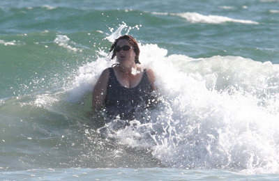 Kelli in the waves