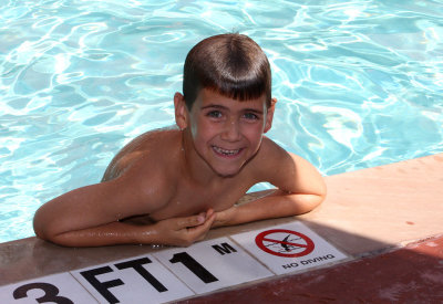 Kyle in the pool