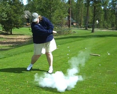 exploding golf ball