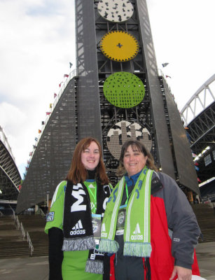 me and my niece Sydney outside Quest Field