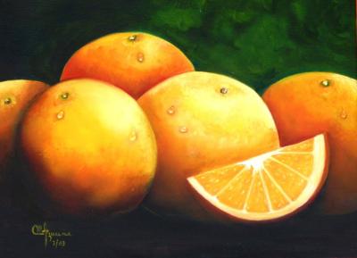  ORANGES 36  x  24 Oil on Canvas.   SOLD