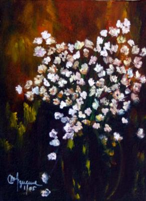 WHITE POPPIES 8 x 10 Oil on Canvas      SOLD