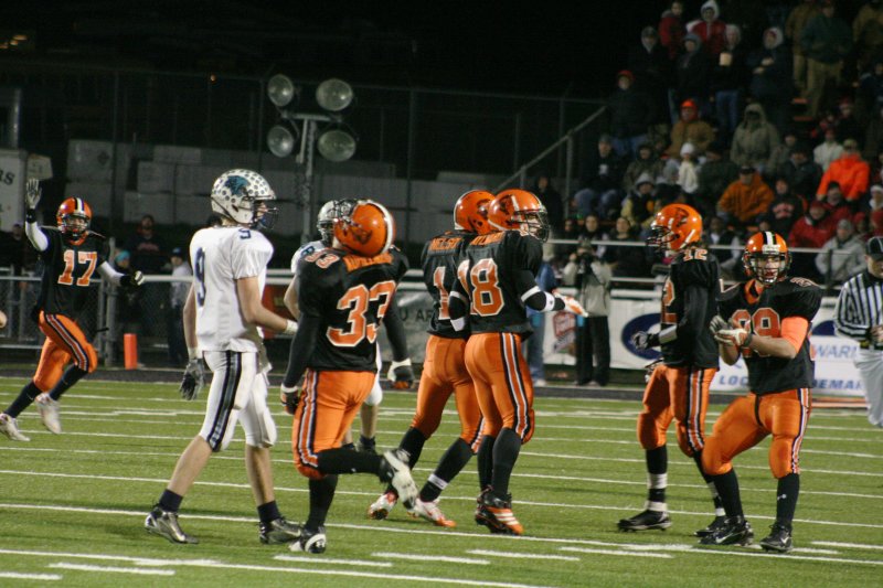 celebrating nelson interception