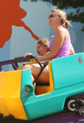 ella and alex on rollercoaster
