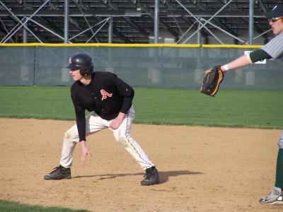 #22 adam w. with a lead off first