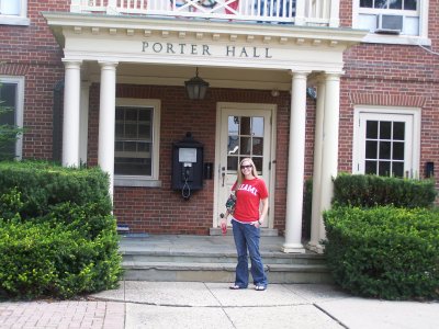 alex in front of porter hall