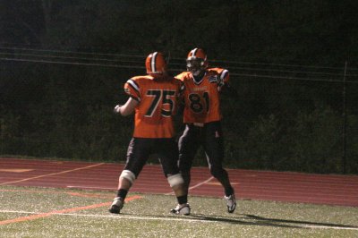 tyler and nick celebrate touchdown