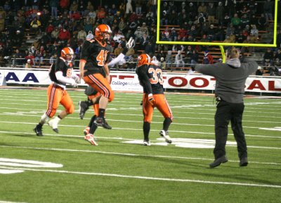 celebrating fumble recovery