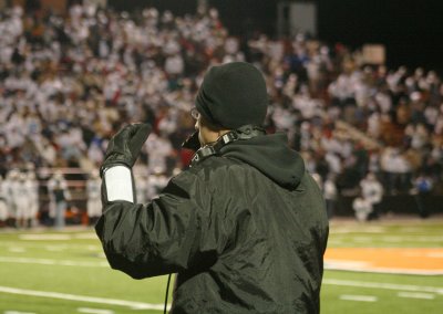 coach giesting during state championship game