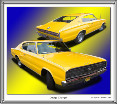 Cars Dodge 1960s Charger Yellow Collage.jpg