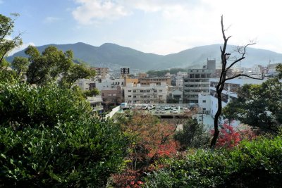 The surrounding hills were completely charred during the blast.