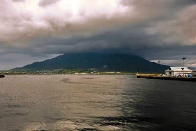 Clouds over the volcano...
