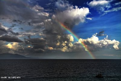 A rainbow appears in the horizon (Kalinawan Resort)