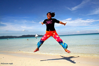 Jumping for joy in Boracay