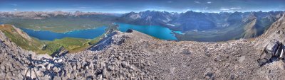 View from Mt. Indefatigable South summit (2517m)