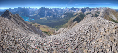 View from Mt. Indefatigable North summit (2670m)