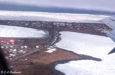 Barrow, Alaska and Chukchi Sea from the air