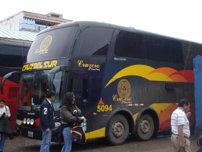Cruz Del Sur Bus After Arrival to Cuzco.jpg