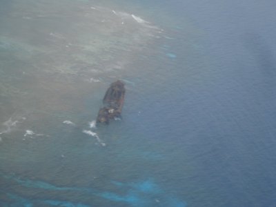 Shipwreck on Roatan From Airplane.jpg