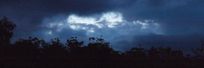 Witches sky at sunset