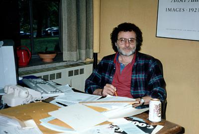 Richard at his desk at  work (1995)