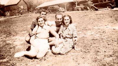 Hilda, Richard's mother (on the right), on a date with friends  (pre-Paul era :-)) 1934