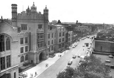 Erasmus Hall High School on Flatbush Avenue in Brooklyn. Richards old high school. Photo was taken in the early 1960s.