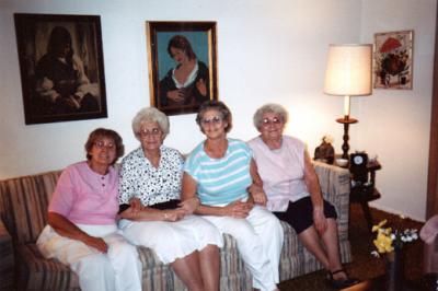 Left to right: Hilda and her sisters Lilly, Clara and Betty (1980's)