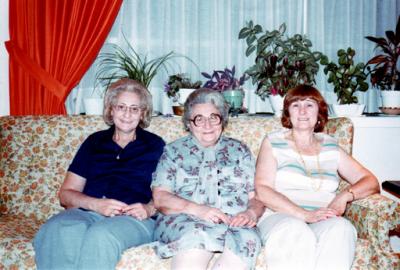 Left to right: Lilly, Betty (Hilda's sisters) and Hilda (Richard's mother) 1977