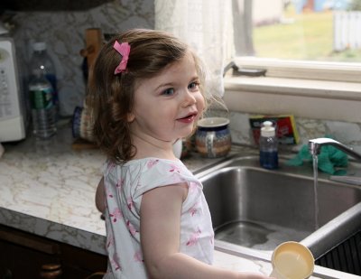 Kate in the kitchen