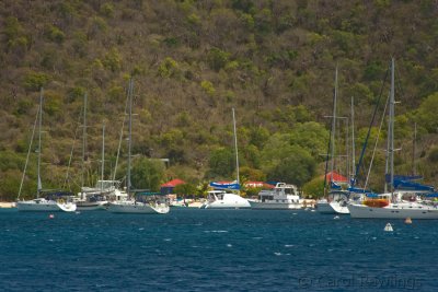 Choppy waters at The Bight, Norman Island BVI
