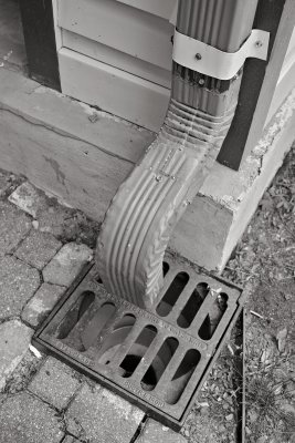 Benny and Jerry's Downspout B&W