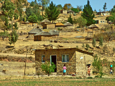 Children fetching water