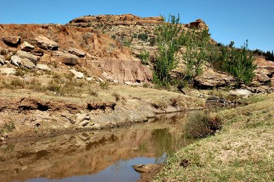 The Subeng river above the ford