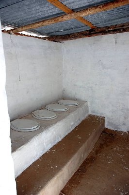 The communal toilet built by Linking Lives