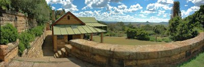 Looking out over the farm from one of the terraces