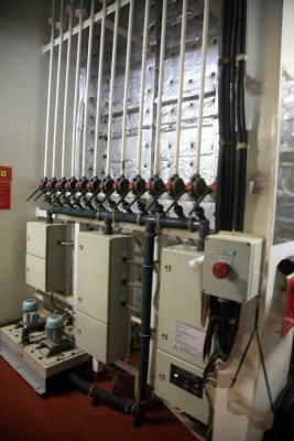 CO2 Bottles Controls - Part of the Fire Suppression System 